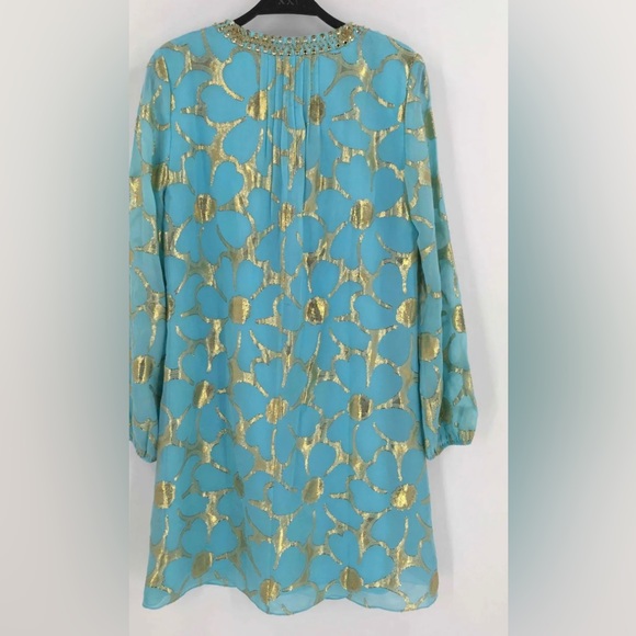 NWT Lilly Pulitzer COLBY Breakwater Blue Long Sleeve Dress - Picture 3 of 6